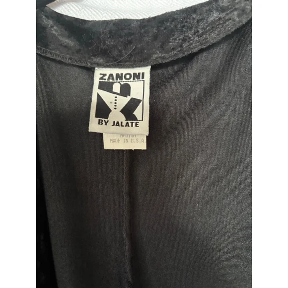 Women's Zanoni by Jalate Velvet Duster Cardigan with leggings in Black Size M - Picture 5 of 9